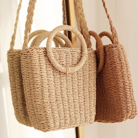 The Whitney Woven Bag - Handwoven Rattan Purse - Picture 2 of 4
